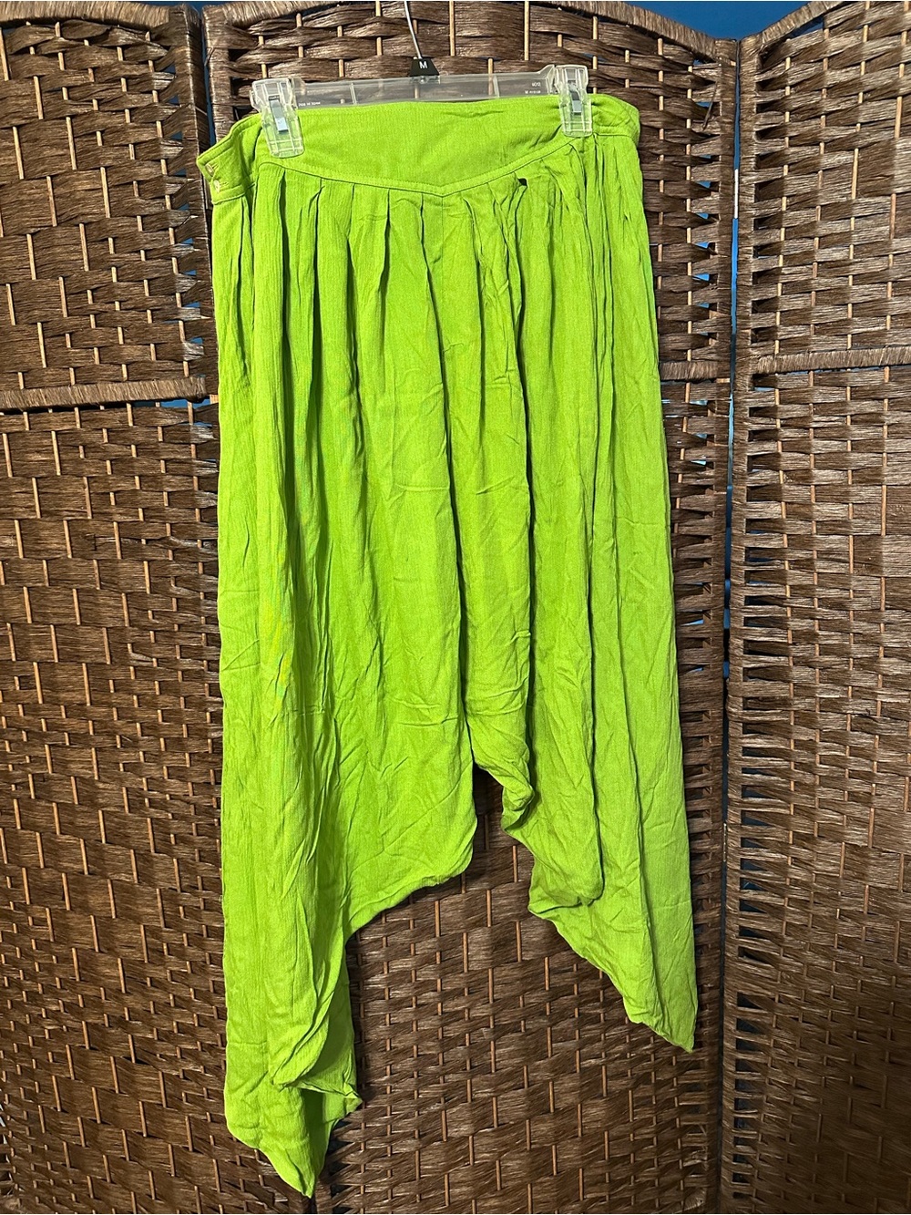 Green Apple Flowing Harem Pants